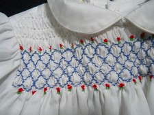 Vintage Polly Flinders Hand Smocked Dress Size 24 M