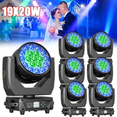 UKING 380W LED Zoom Moving Head Stage Light RGBW DMX Beam Wash Lighting Show