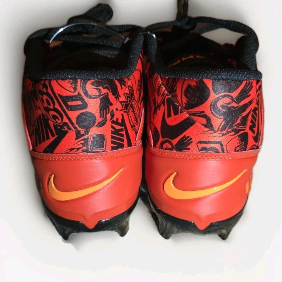 Nike Alpha Menace 4Pro Se Football Cleat Men 11.5 NWOB ORANGE RED BLACK  SKU 273 - Image 4 of 4
