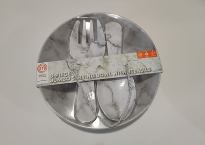 Master Chef 3-Piece Jumbo Serving Bowl with Utensils, New in package