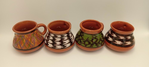 JASPE VON GUATAMALA VINTAGE KAFFEE ESPRESSOTASSEN ROT TON KERAMIK KAFFEETASSEN - Bild 10 von 24