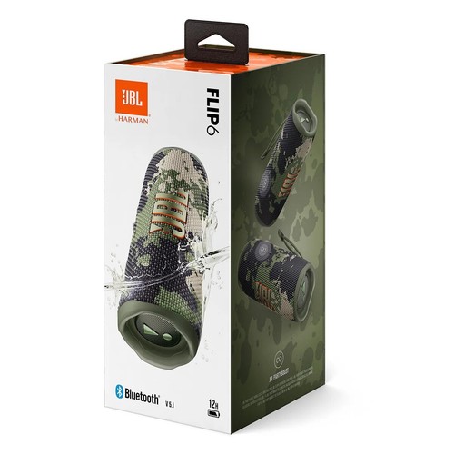 JBL Flip 6 Waterproof/Dustproof Portable Bluetooth Portable Speaker - Camouflage