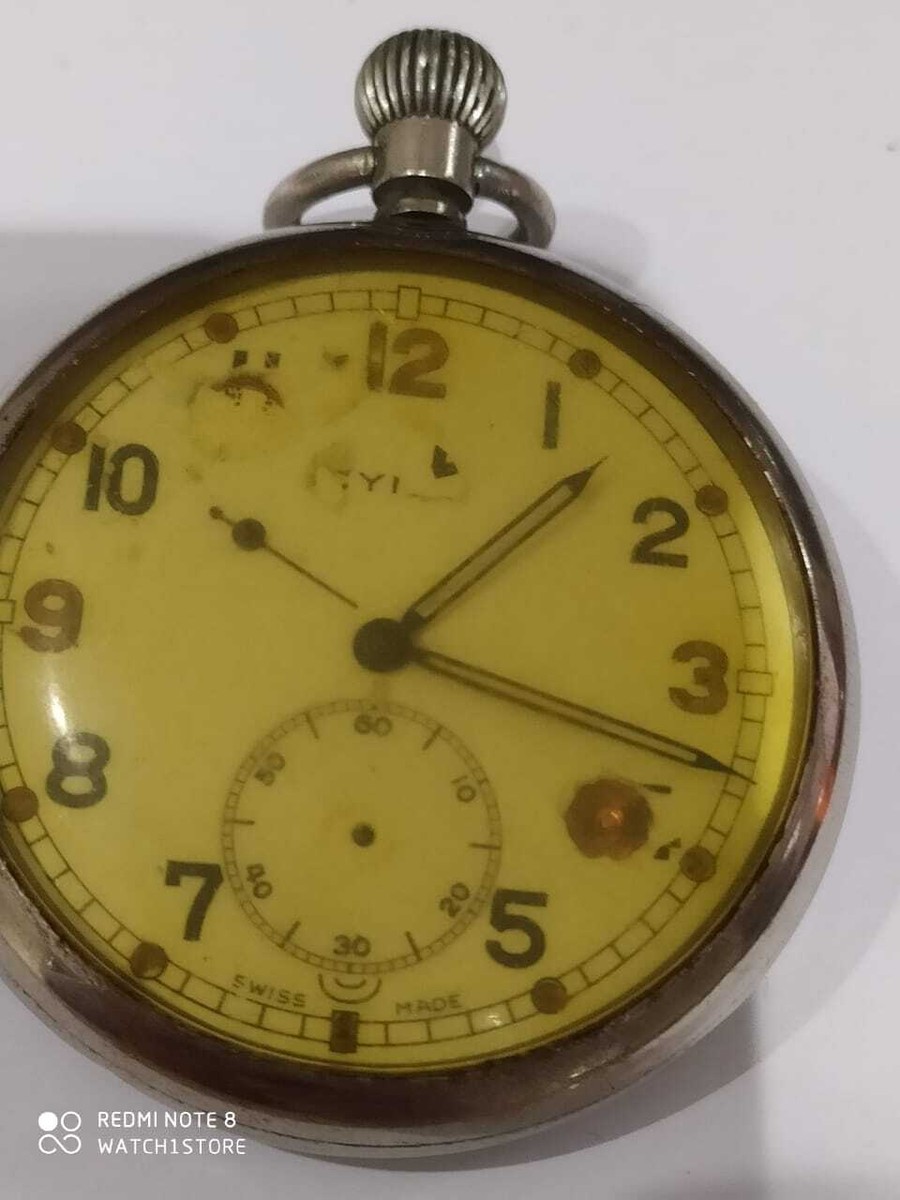 VINTAGE CYMA Hand Wind Men's Pocket watch Not Work FOR PARTS only