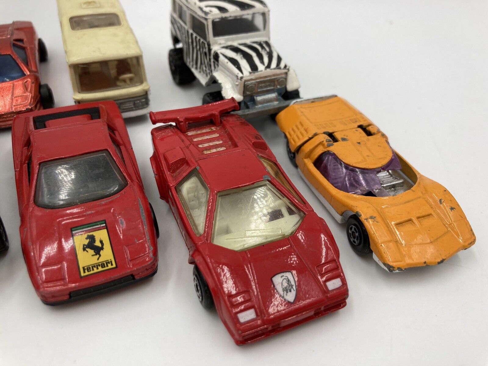 7x Matchbox & Majorette Lot 70s 80s 90s Ferrari Lamborghini Rx500 Air France Toy