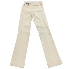 Irideon Childrens Small Ribbed Equestrian Riding Pants Leggings Tan
