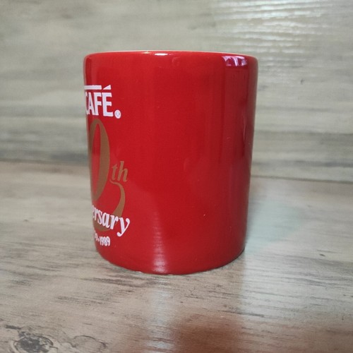 Nescafe 50th Anniversary 1939 to 1989 Coffee Mug Vtg Red White Gold Micro Safe - Picture 3 of 15