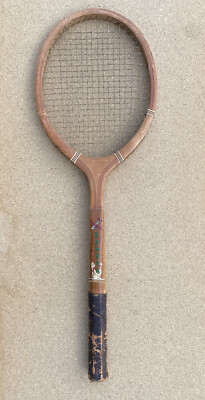 Vintage Wood Tennis Racquet Bentley Wilson The Bomber 9 x 27