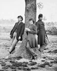 CIVIL WAR UNION SOLDIERS RELAXING ON TREE 8x10 GLOSSY PHOTO PRINT
