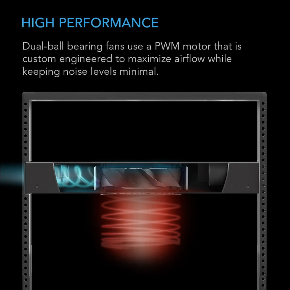 CLOUDPLATE T6, Rack Mount Cooling Fan 1U, Front Exhaust, AV Equipment 19" Rack - Image 4 of 4