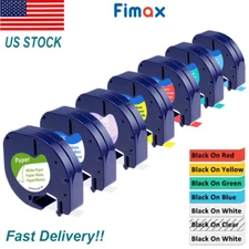 7Pcs 16952 91330 91331 Compatible Dymo LetraTag Refill Label Tape LT-100H 1/2"