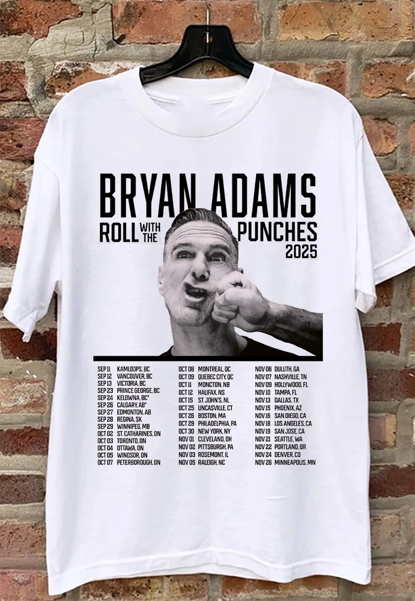 Bryan Adams Roll With The Punches Canadian Tour T Shirt Full Size