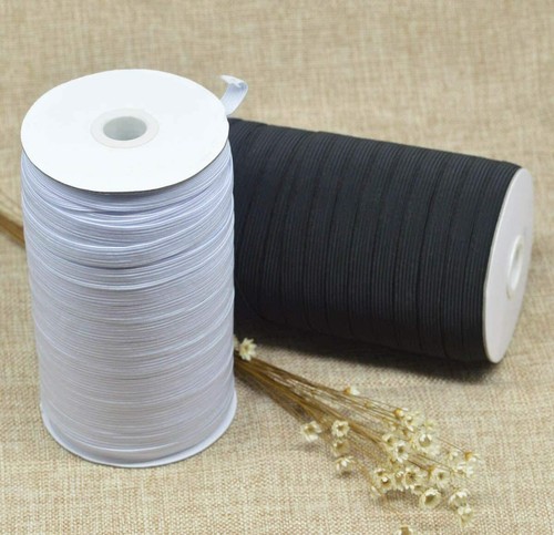 Wholesale Lot 12 Rolls Braided Elastic 1/4'' Wide 144 Yards - WHITE - 第 1/2 張圖片