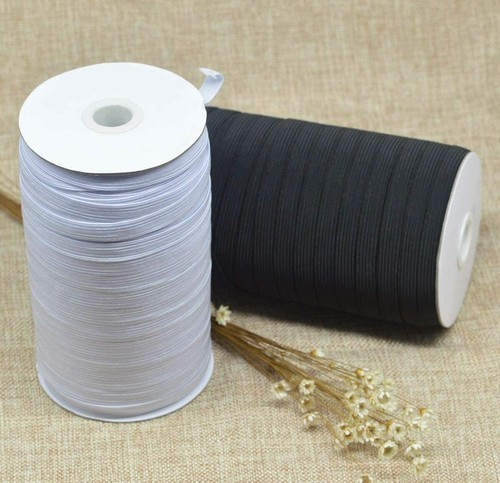 Braided Elastic 1/4 Inch Wide 144 Yards - WHITE for DIY Face Masks - Picture 1 of 2