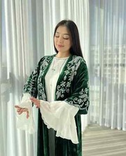 Eid Sale Kaftan Long Moroccan Velvet Kaftan Dubai Farasha Abaya Islamic Gown