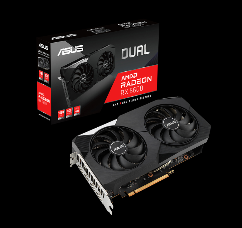  ASUS Dual Radeon RX 6600 8GB GDDR6 Graphics Card