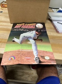 Roger Clemens MVP Baseball NES Nintendo Insert Poster Only. 15 3/4 X 11 3/4.