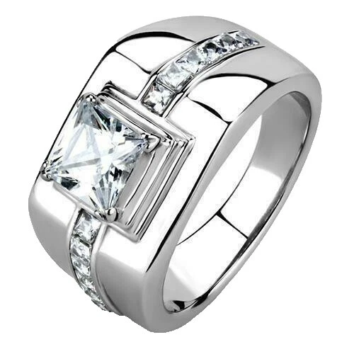 Square Stainless Steel Fashion Rings
