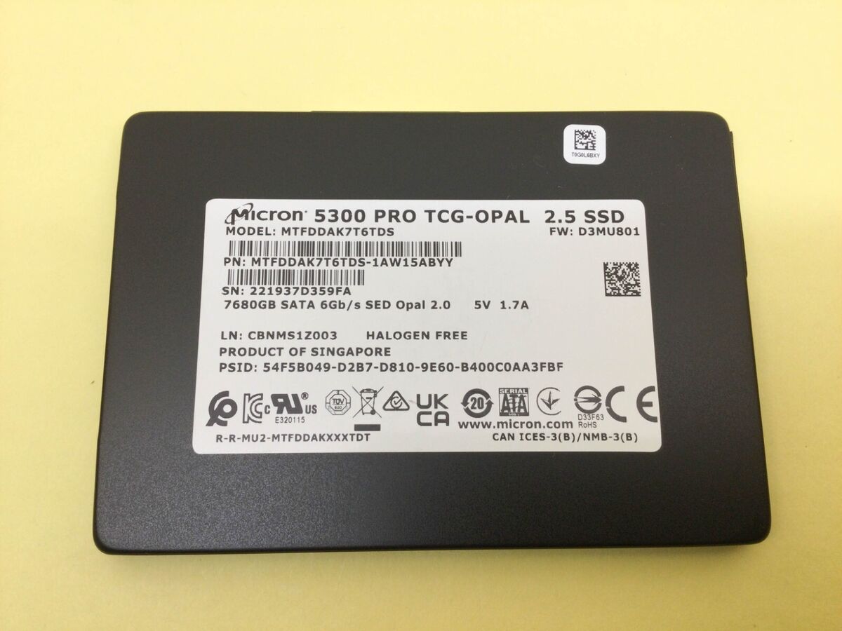 Micron 5300 PRO 7.68TB SATA 6Gb/s 2.5