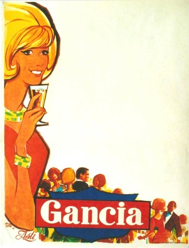 Original vintage poster VERMOUTH GANCIA ASTI LADY 1965 - 第 1/1 張圖片