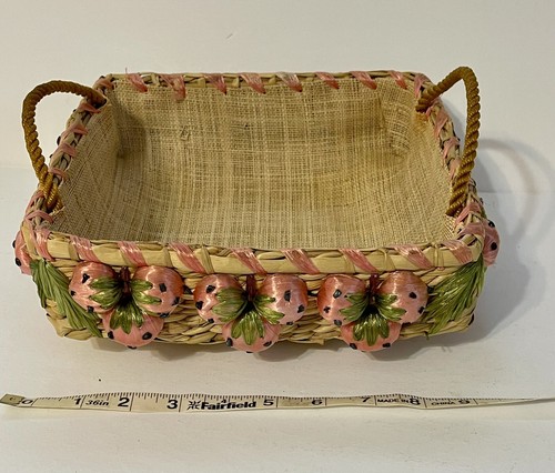 Set of 3 MCM Vintage Phillipines Stacking Nesting Fruit Wicker Woven Baskets - Picture 18 of 21