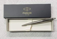 Parker Jotter Stainless Steel Chrome Trim Ballpoint Pen Black Ink With Gift Box