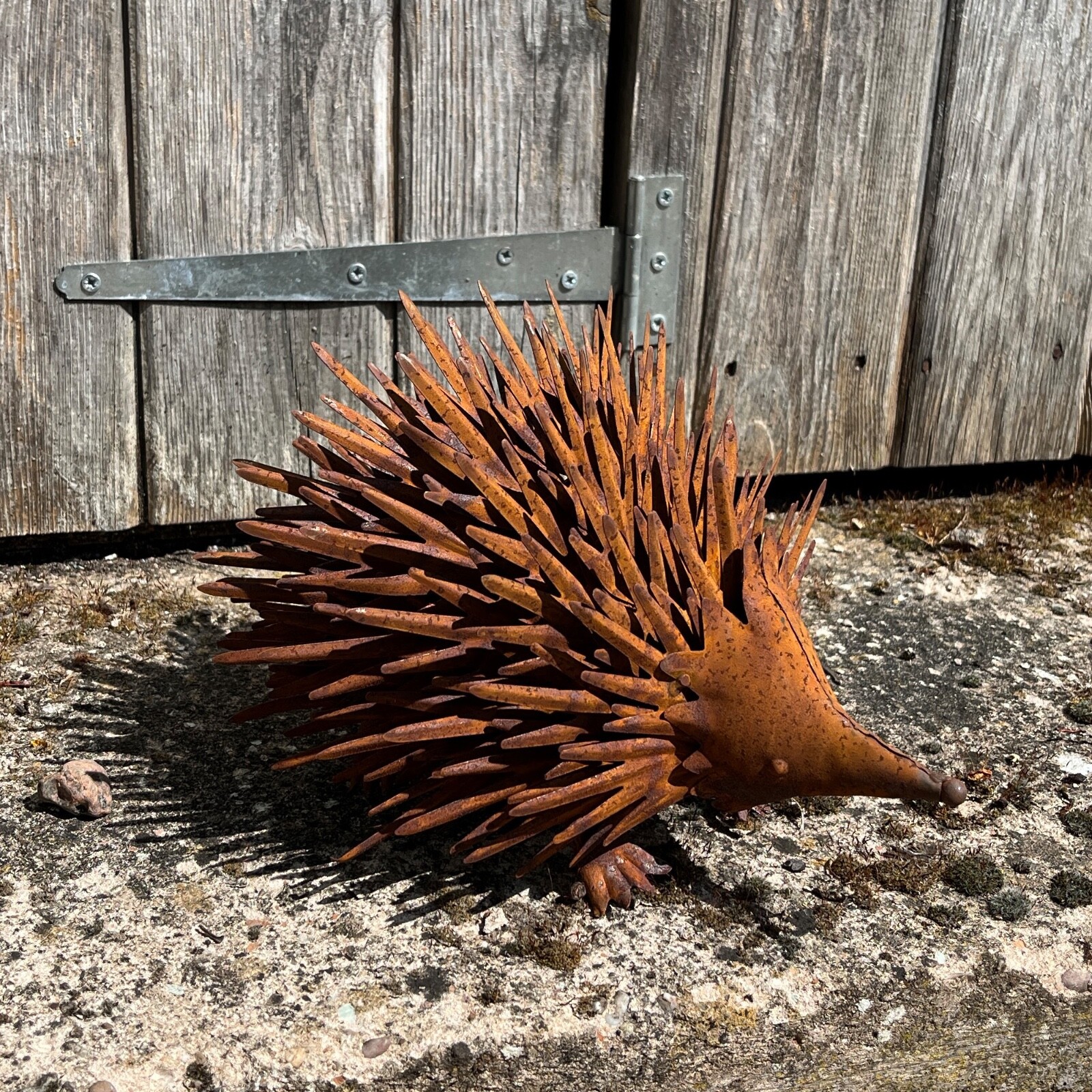 Garden Ornaments and Statues HEDGEHOG Figurine Metal Large Outdoor Animal Gift
