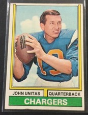 1974 TOPPS FOOTBALL CARD  JOHNNY UNTAS #150 VG  RANGE 