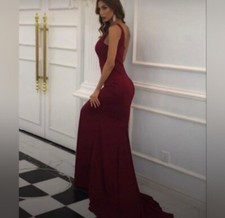 quinceanera dress red lon, Dress with Tail for events , Long dress