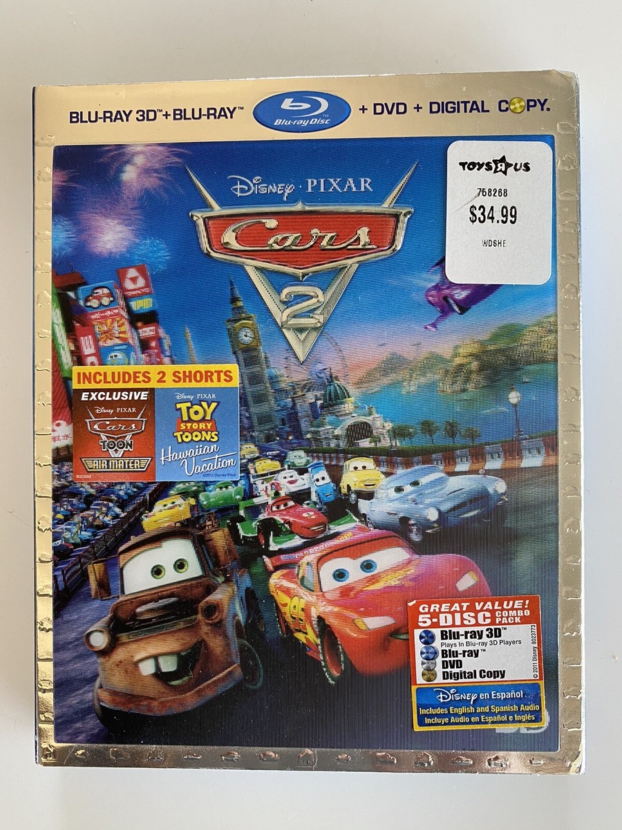 Disney Pixar CARS 2 Blu-Ray 3D 5-Disc Set OOP Toys R Us Disney Pixar CARS 2 Blu-Ray 3D 5-Disc Set OOP Toys R Us
