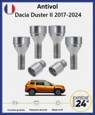 Anti-theft nuts for Dacia Duster 2 wheels 2017-2024 (4 anti-theft nuts + 2 compasses)