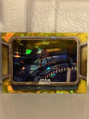 2024 Topps Chrome Sapphire Star Wars #91 THE SITH APPRENTICE DEFEATED!  /75