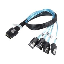 Mini SAS 36Pin SFF-8087 Male to 4 SATA 7Pin Female Cable Replacement Durable