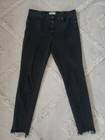 Madewell Size 31 Black 9" High Rise Skinny Stretch Denim Jeans Pants Button Fly — photo 1