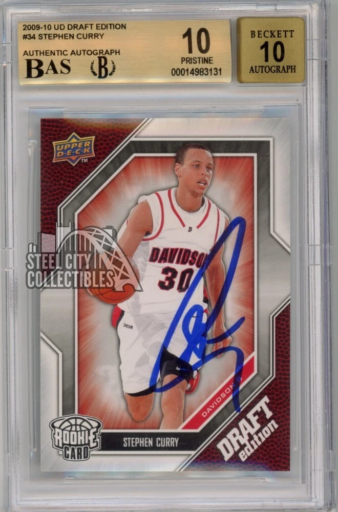 Upper Deck Stephen Curry Basketball Autographed Sports Trading