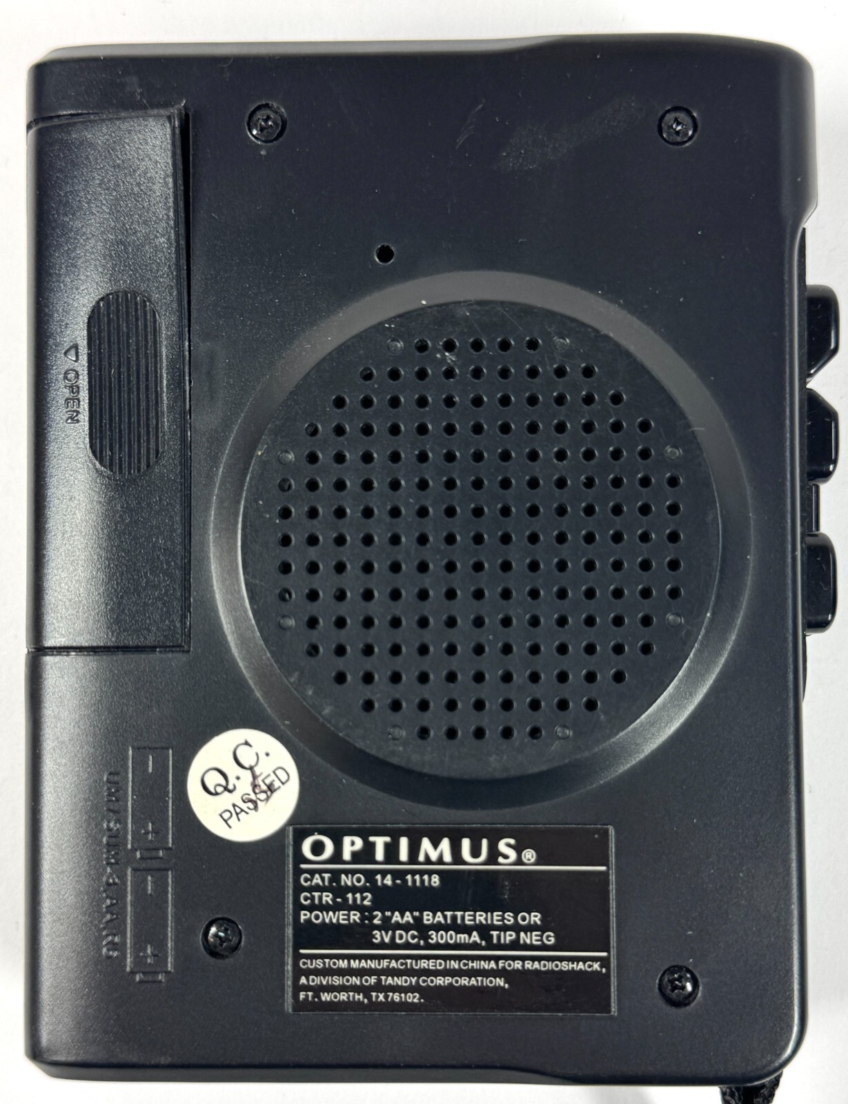 Pair OPTIMUS CTR-112 & CTR-113 Audio Cassette Tape Recorder Players Pair WORKS