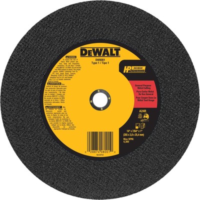 DEWALT 14'' Chop Saw Blade Metal Cut-Off Wheel DW8001
