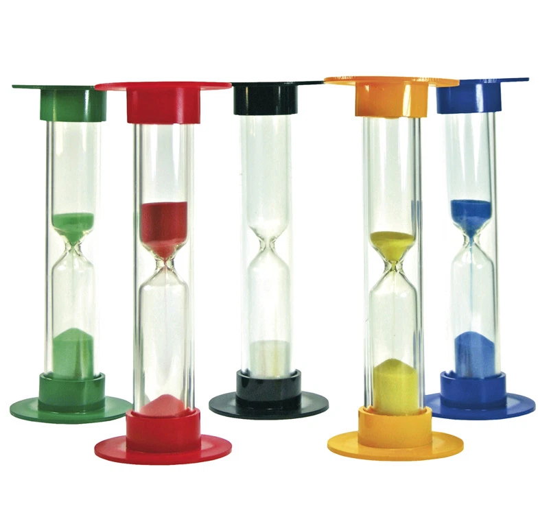 EDUPLAY SANDUHREN-SET 5 Stück Sanduhr Zeit lernen Stundenglas