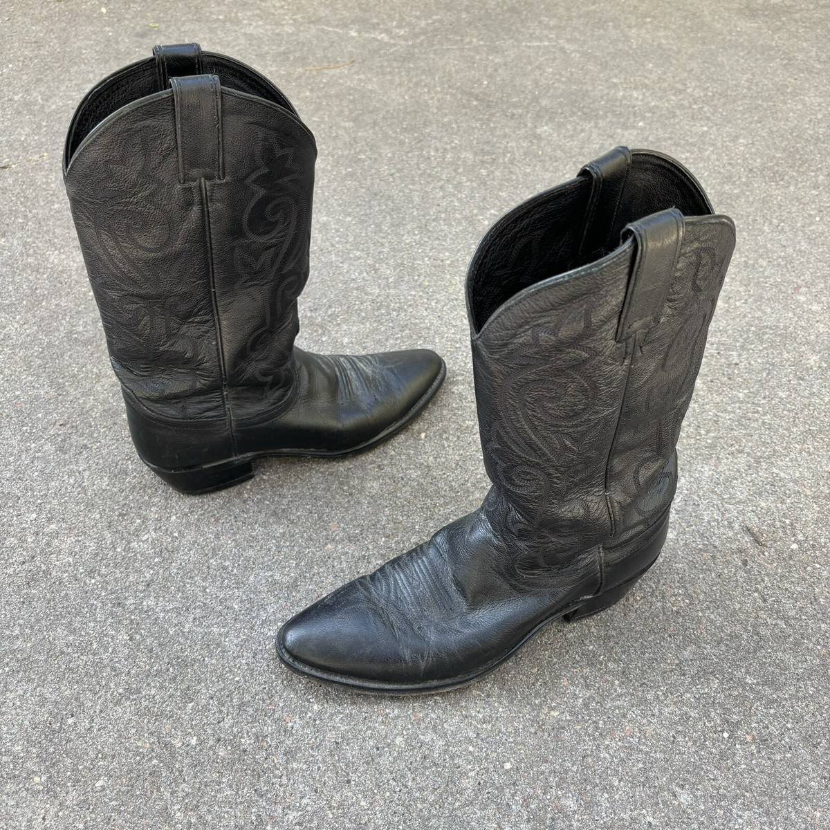 Men\'s size 7.5 Justin Cowboy Boots  gray with black trim Justin Men main image 4