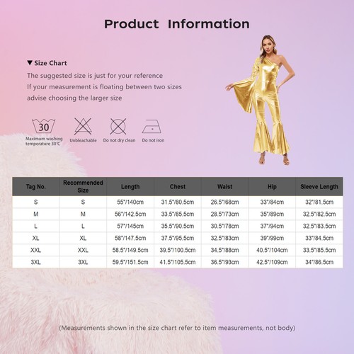 Women Catsuit Performance Jumpsuit Halloween Rompers Bell-Bottom Bodysuit Disco - 第 49/62 張圖片
