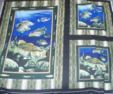 Lure of the Bass fishing panel fabric
