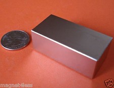 1 Strong 2 x 1 x 3/4 Rare Earth Neodymium Block Magnet Grade N42 Applied Magnets