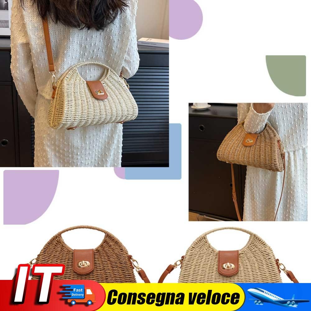 SAOLA Borse a tracolla da donna Borsa a mano in conchiglia intrecciata casual Borsa el