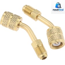 R410a Adapter 5/16 Female, 1/4 Male SAE Swivel Adapter Fits for Mini Split Sy...