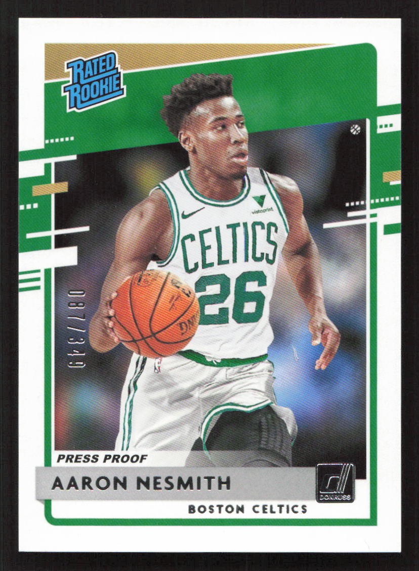 2020-21 Donruss Aaron Nesmith Press Proof Silver #/349 RC Rookie #232 Card