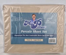 My Pillow Percale Sheet Set Twin XL Light Birch NEW 3 Piece Set