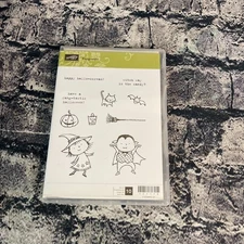 Stampin Up FANG-TASTIC Halloween Rubber Stamp Set 121178 Dracula Witch