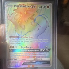 2017 Pokemon Marshadow GX 156/147 Rainbow Secret Rare Burning Shadows Holo on eBay