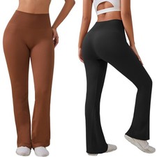 Women's Workout Leggings High-waist Flare Leg Boot Cut Leggings Yoga Pants US
