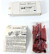 Jordan Products C-220 HO Highway Miniatures Aeria Ladder Fire Truck