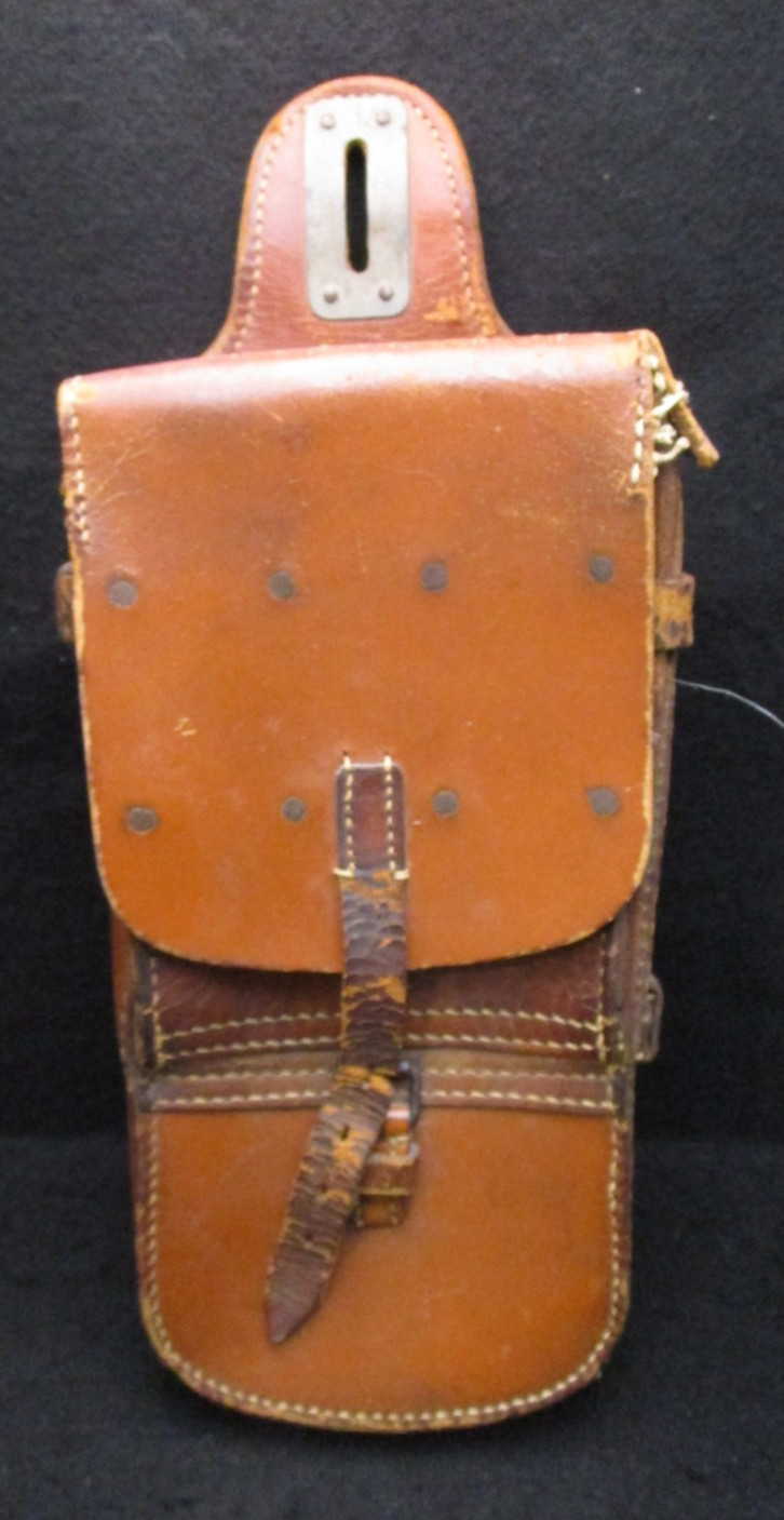 WWII 1943 Extremely Rare German Cavalry Leather Horseshoeing Kit Bag No Contents